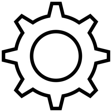 Vektör Cog Ayarları Simge Simgesi