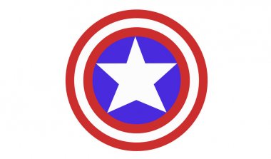 Kaptan Amerika Shield Vektör illüstrasyon Eps10