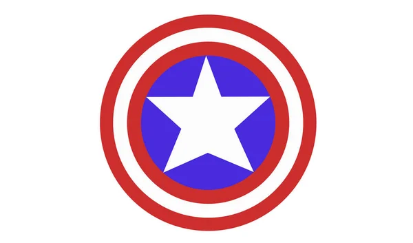 Capitán América Escudo Vector ilustración EPS10 — Vector de stock