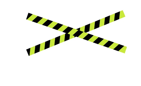 Precaución cinta amarilla vector ilustración — Vector de stock