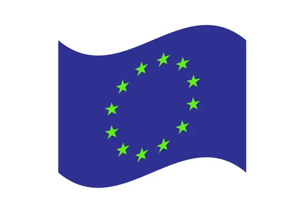 Avrupa Birliği dalgalı bayrak vektör illüstrasyon eps10 — Stok Vektör