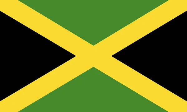 Bandera Jamaica plano icono vector ilustración — Vector de stock