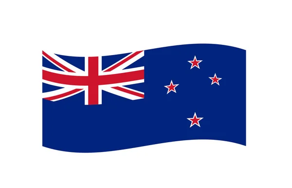 ニュージーランド国旗ベクトルイラストEps10を振る — ストックベクタ