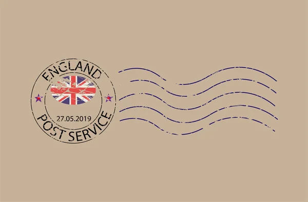 Engeland postzegel. Vector illustratie Eps10 — Stockvector