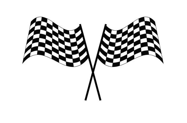 Icône d'arrivée du drapeau à damier Race Illustration vectorielle EPS10 — Image vectorielle