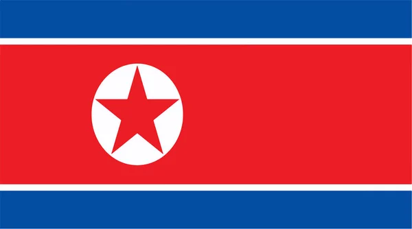 Bandeira da Coreia do Norte Ilustração vetorial EPS10 —  Vetores de Stock