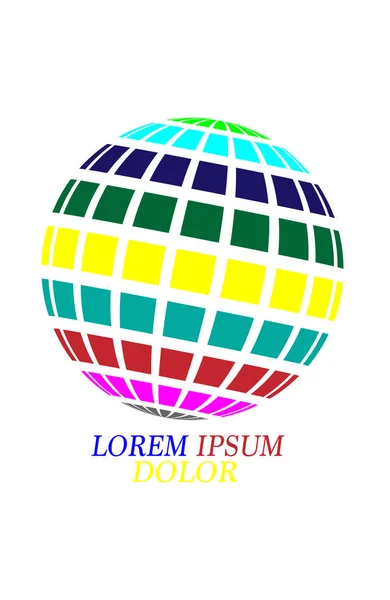 Globe type logo design Illustration vectorielle EPS10 — Image vectorielle