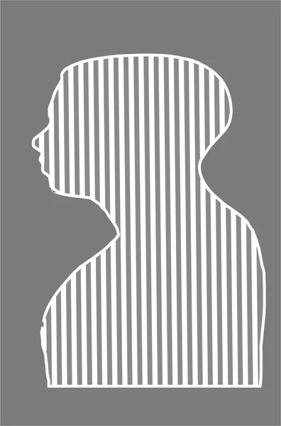 Ligne de profil vectoriel homme Icône — Image vectorielle