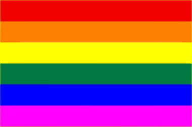 Gökkuşağı bayrağı veya Lgbt simgesi. Vektör çizimi.