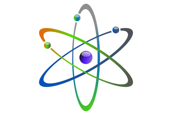 Atomsymbolvektor, Atomsymbole. Vektorillustration — Stockvektor