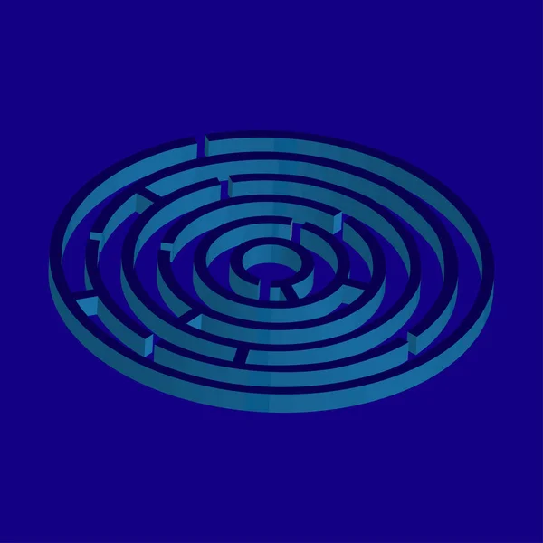 Labirinto isométrico, solução labiríntica conceito ilustração vetorial . —  Vetores de Stock