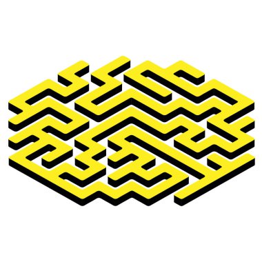 Vektör labirenti. Labirent oyunu illüstrasyon