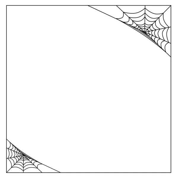 Διανυσματική γωνιά της αράχνης σε λευκό φόντο. — Διανυσματικό Αρχείο