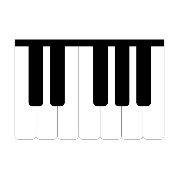 Piano llaves icono vector ilustración — Vector de stock