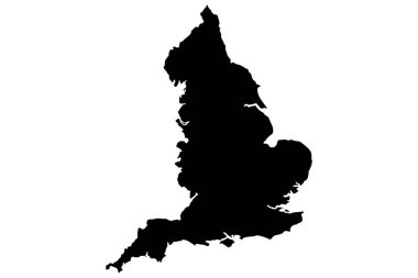 İngiltere Vektör illüstrasyon harita silueti.