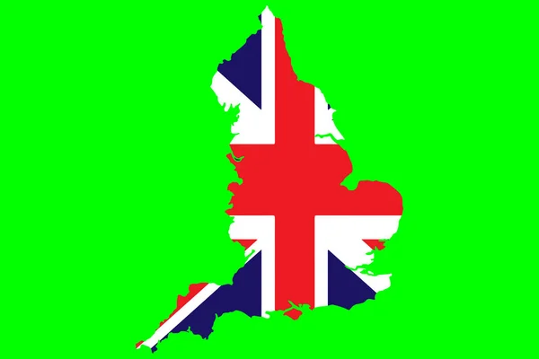 Mapa de Inglaterra Bandera Nacional Icono Vector ilustración — Archivo Imágenes Vectoriales