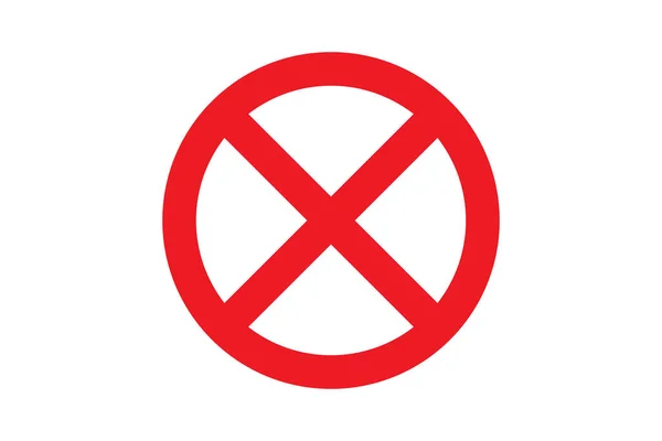Verbod geen symbool, teken verbod vector illustratie — Stockvector