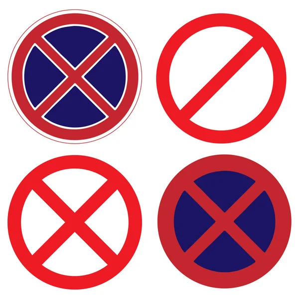 Verbod geen symbool, teken verbod vector illustratie — Stockvector