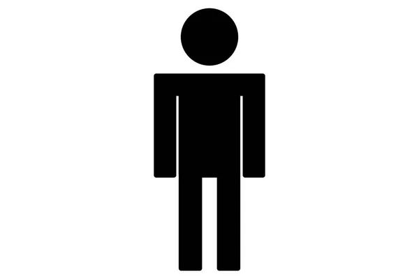 Icône de personne isolée sur fond blanc. Symbole humain Illustration vectorielle . — Image vectorielle