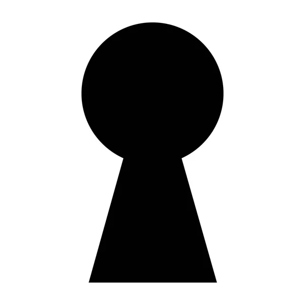 Keyhole pictogram vector. Sleutel gat symbool, logo illustratie. — Stockvector