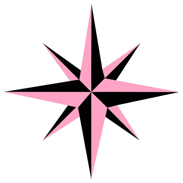Bússola Rose Star Icon Vector Logo —  Vetores de Stock