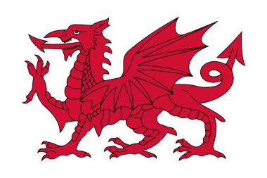 Welsh Red Dragon Vector illustration clipart