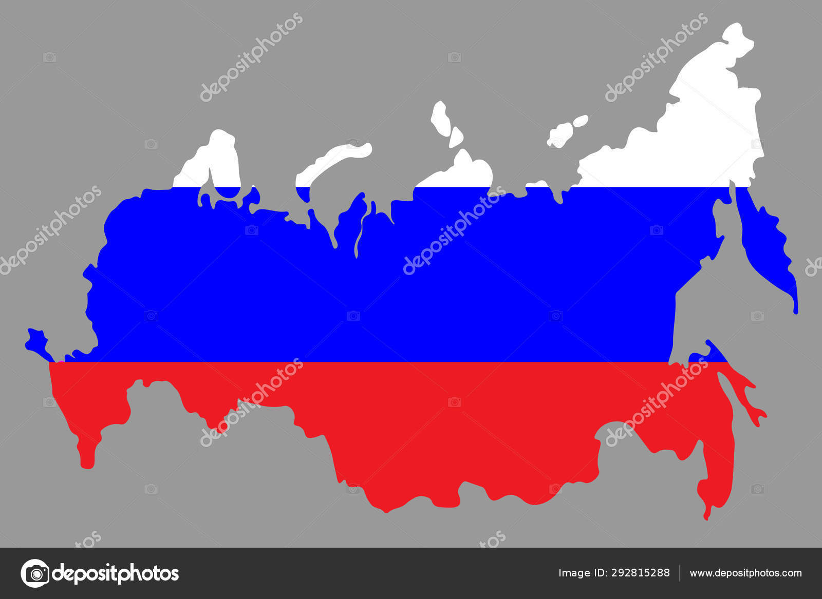 Mapa da Rússia em bandeira russa. Mapa vetorial da Federação Russa.  Ilustração vetorial imagem vetorial de yurchello_108© 292815288