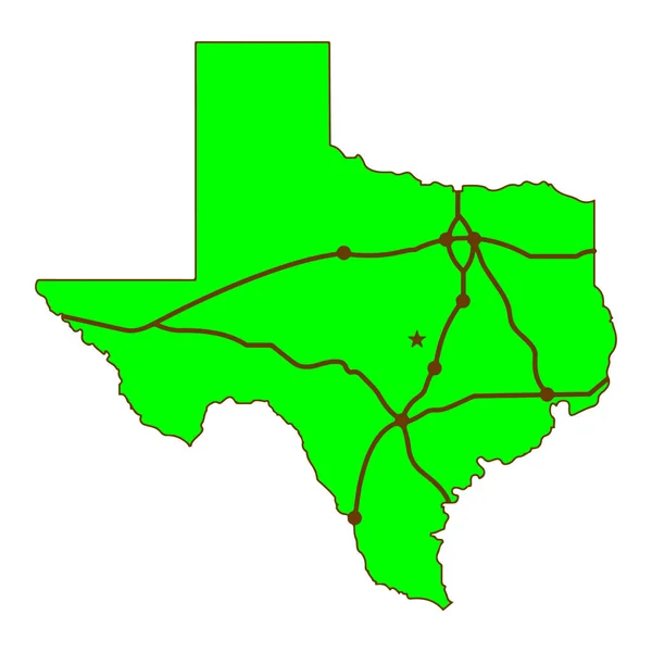 Stav vektoru loga Texas map. — Stockový vektor