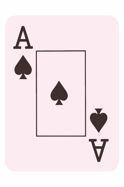 Ace of spades poker card vector illustration — Stock Vector