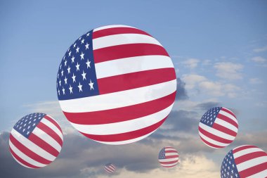 Gökyüzünde Abd Bayrak Küreleri