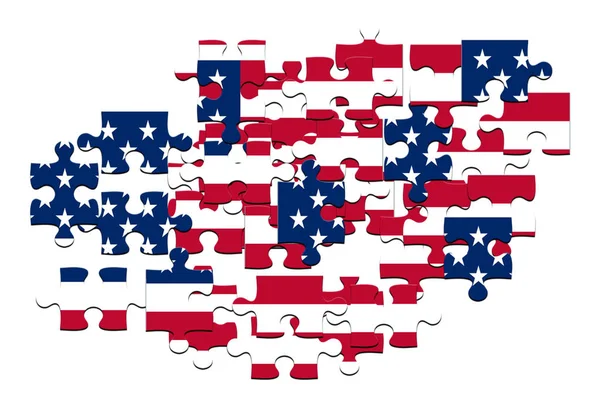 Legpuzzels met vlag USA — Stockfoto