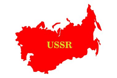 Sovyetler Birliği, SSCB, bayraklı harita