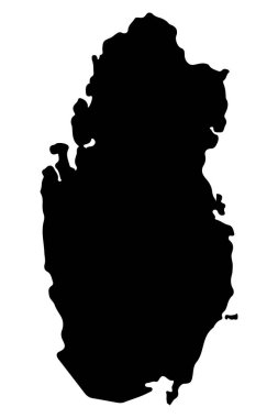 Katar haritası Vektör illüstrasyon eps10