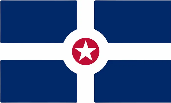 Vector illustratie van Indianapolis staat vlag — Stockvector