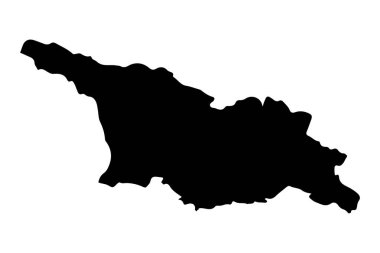 Gürcistan Harita Bayrak Vektör illüstrasyon