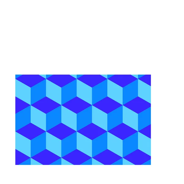 Ilustración isométrica azul patrón inconsútil vector — Archivo Imágenes Vectoriales