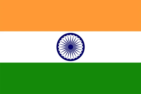Flaga narodowa Indie ilustracji wektorowych — Wektor stockowy