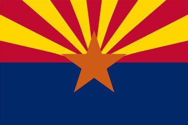 Abd Arizona Eyaleti Vektör illüstrasyon bayrağı