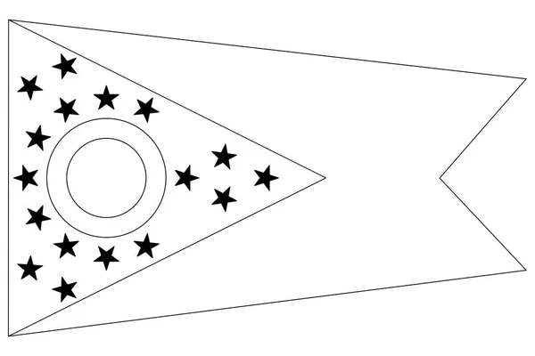 Drapeau des États-Unis d'Amérique État Ohio Illustration vectorielle — Image vectorielle