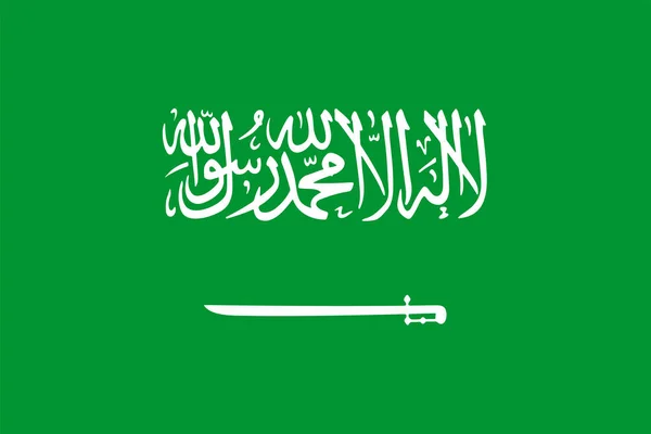 サウジアラビアの国旗。ベクトル. — ストックベクタ