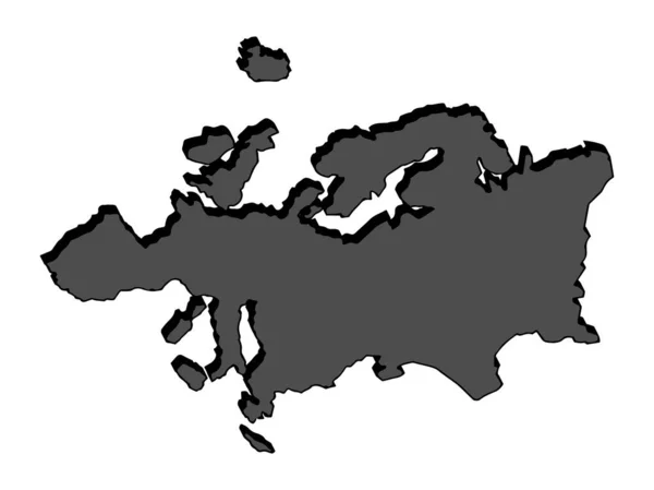 Карта Европы 3d Векторная иллюстрация eps 10 — стоковый вектор