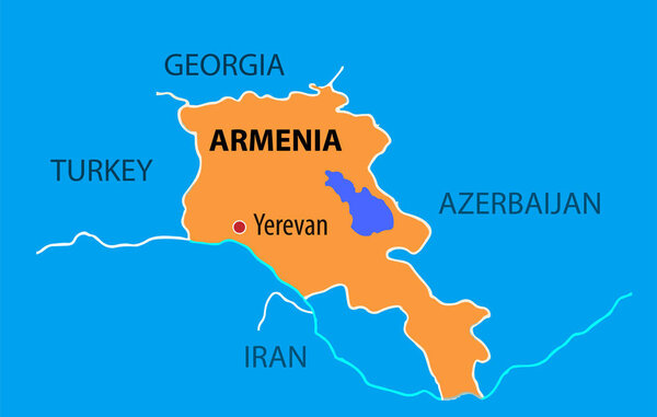 Armenian map 3D Vector illustration