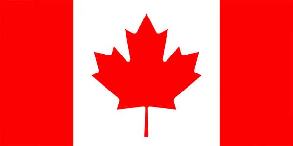 Bandera nacional de Canadá Vector illustration eps 10 — Vector de stock