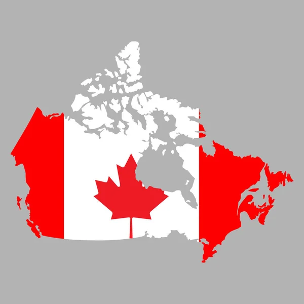 Mapa do Canadá Bandeira Vector illustration eps10 — Vetor de Stock