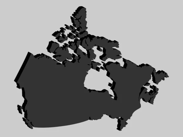 3D Canadá mapa Bandeira Vector ilustração eps10 — Vetor de Stock