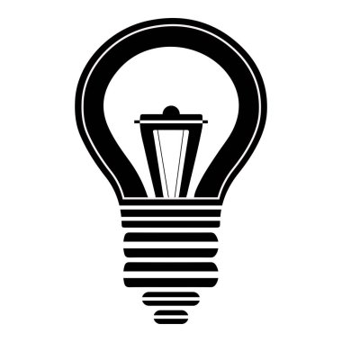 Ampul simgesi. vektör illüstrasyonu