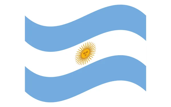 Волновой флаг Аргентины Векторная иллюстрация — стоковый вектор