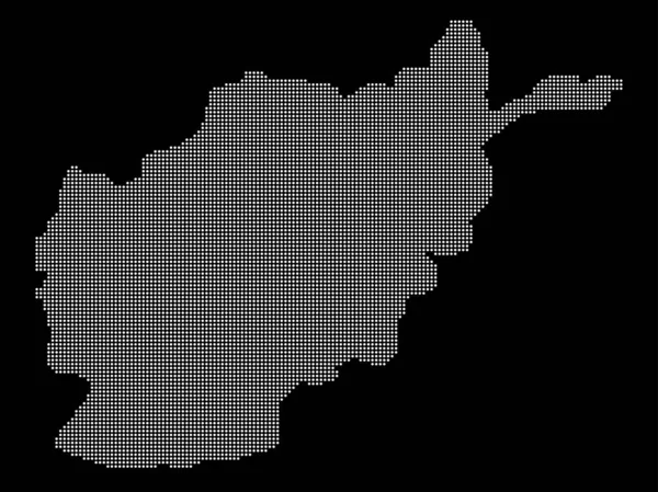 Χάρτης Halftone του Αφγανιστάν. Εικονογράφηση διανύσματος — Διανυσματικό Αρχείο