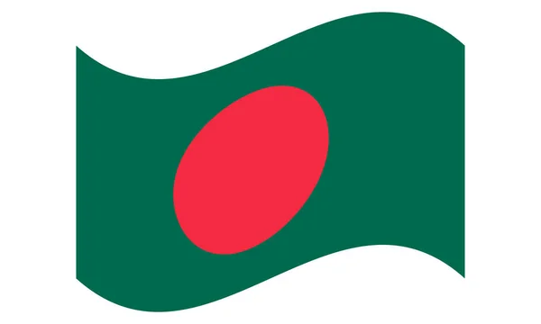 Vague drapeau Bangladesh vecteur isolé aux couleurs officielles — Image vectorielle