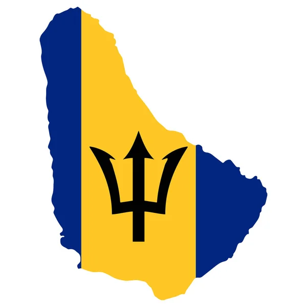 Térkép zászló Barbados Vector illustration eps 10 — Stock Vector